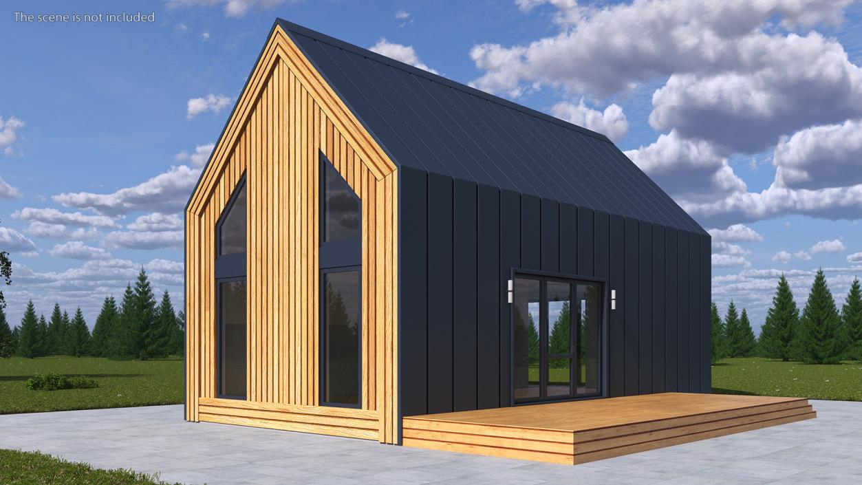 3D Modern Style Barn House model