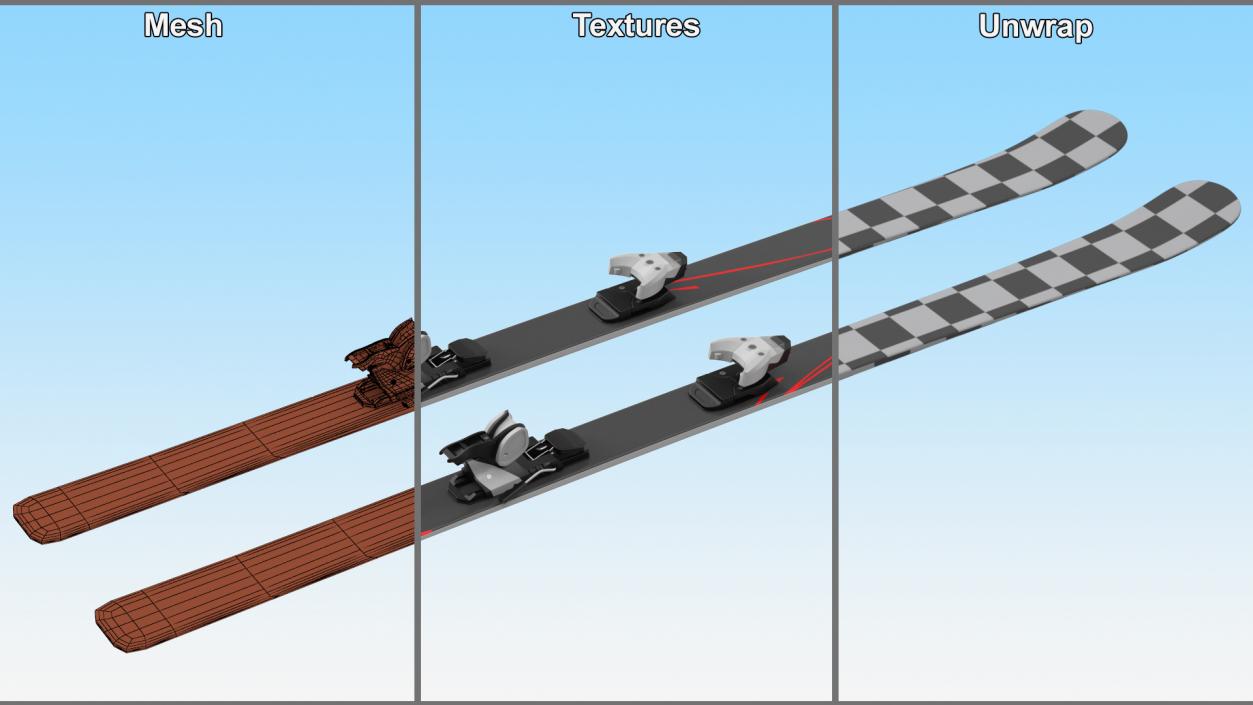 3D Snow Skis 4