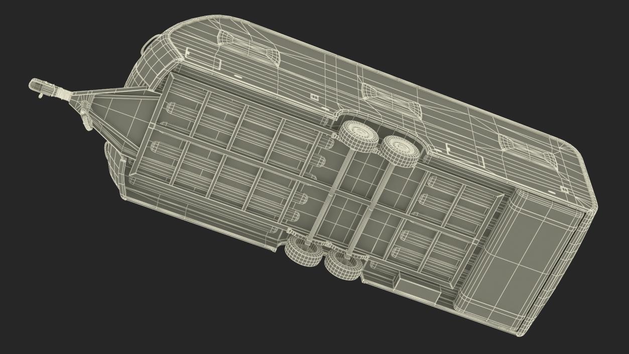 3D Hobby Caravan Trailer Rigged model