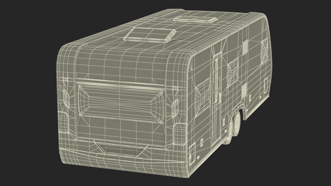 3D Hobby Caravan Trailer Rigged model