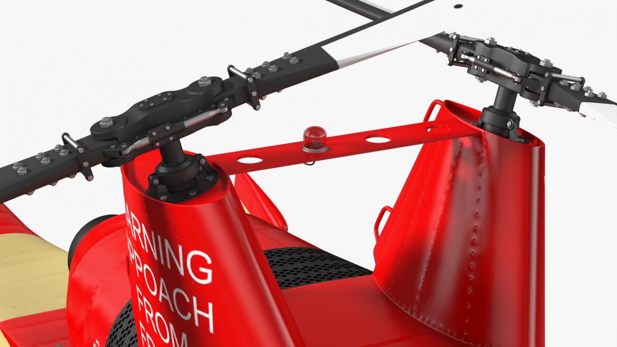 Kaman K Max Synchropter Red Rigged 3D model