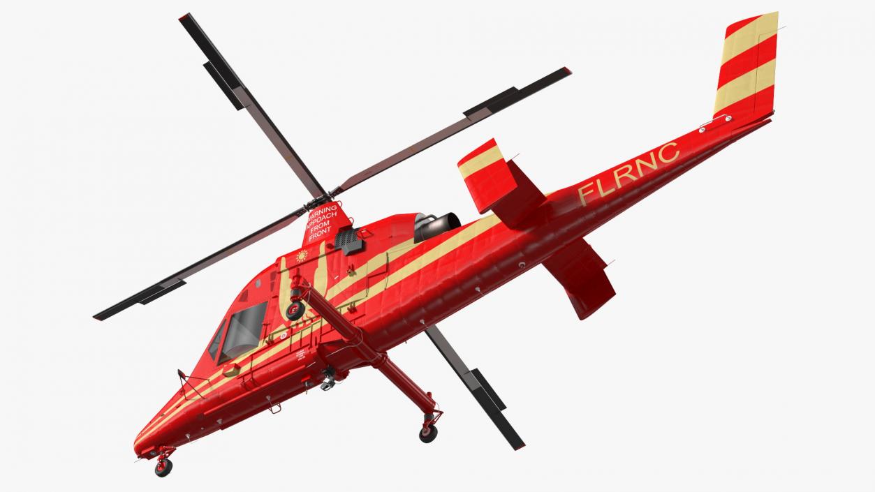 Kaman K Max Synchropter Red Rigged 3D model