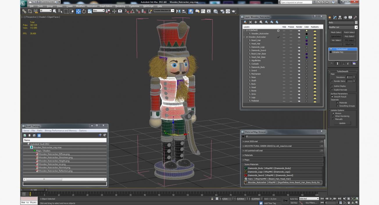 Wooden Nutcracker 3D