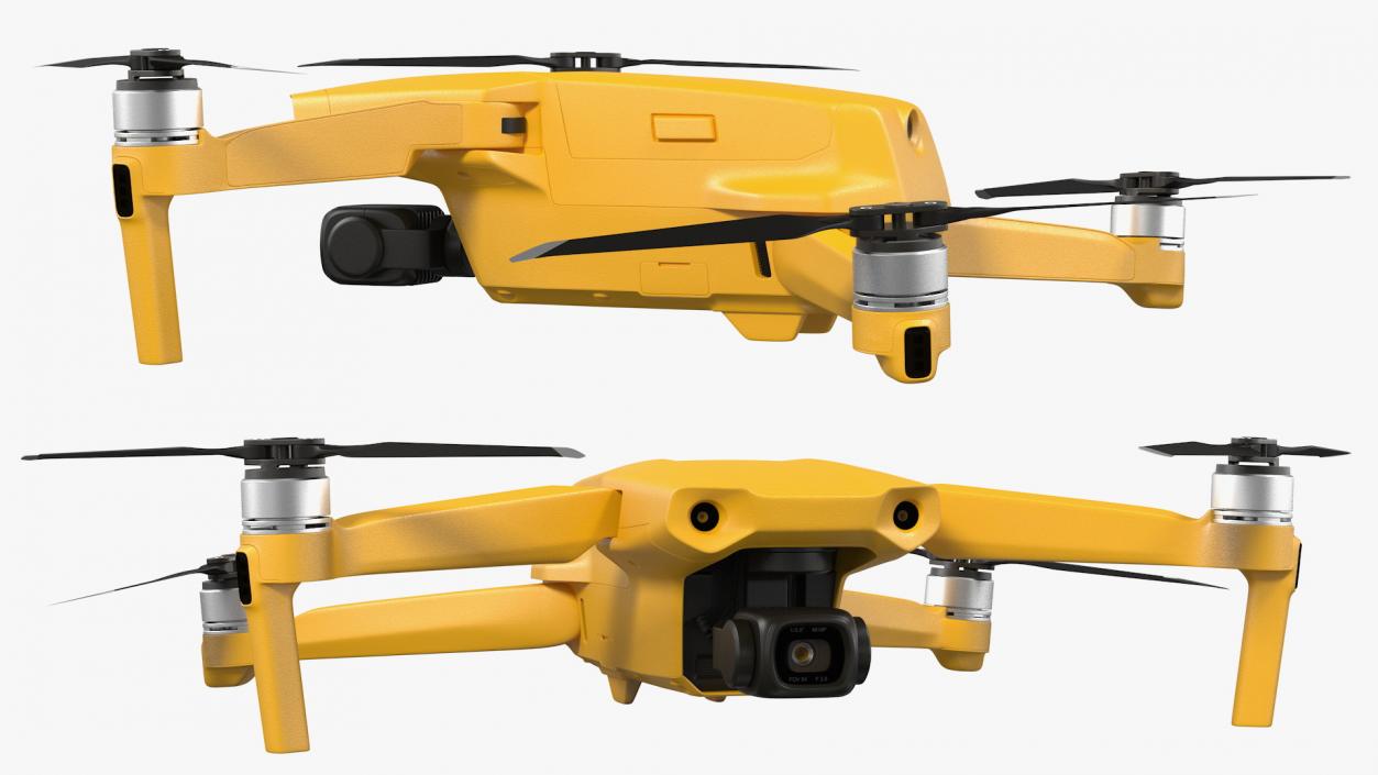 Drone Quadcopter UAV with Camera Rigged 3D model