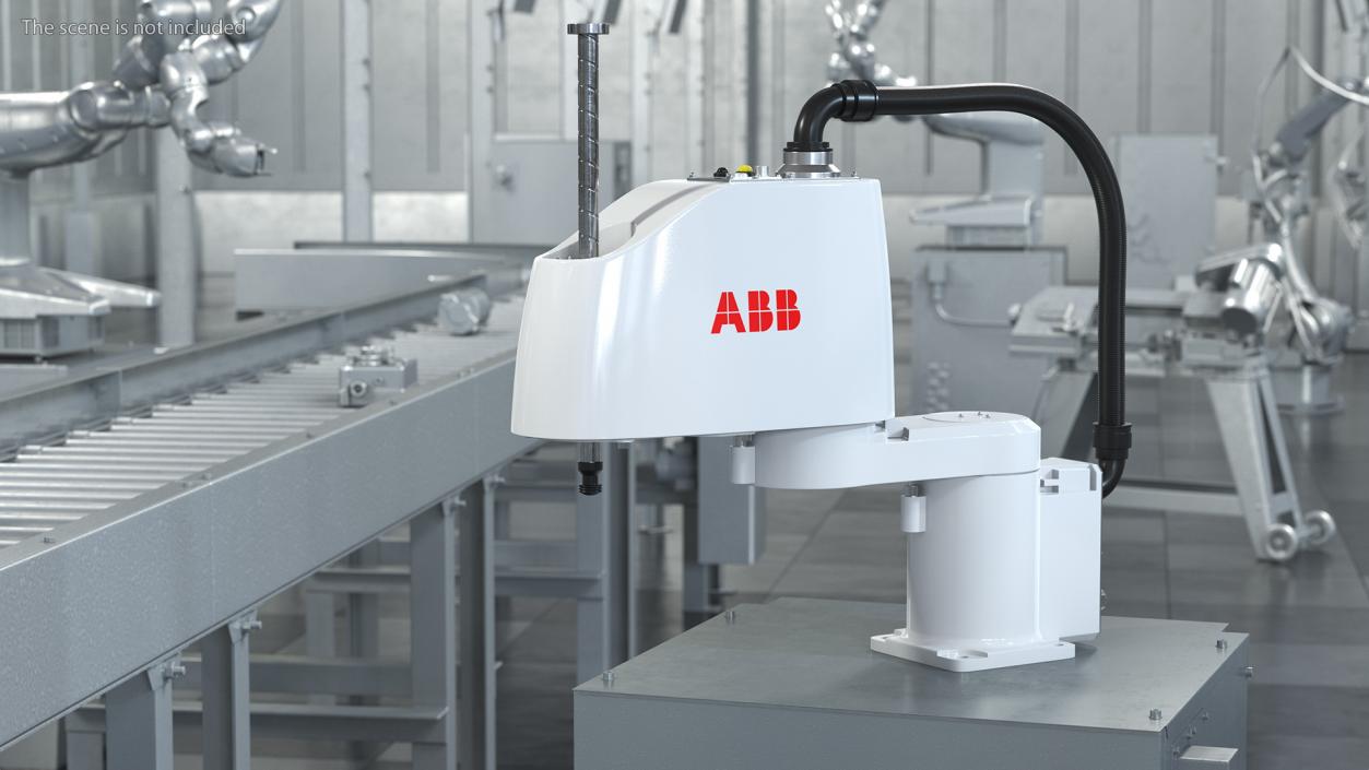 3D ABB IRB 910SC Industrial Robot Arm Rigged