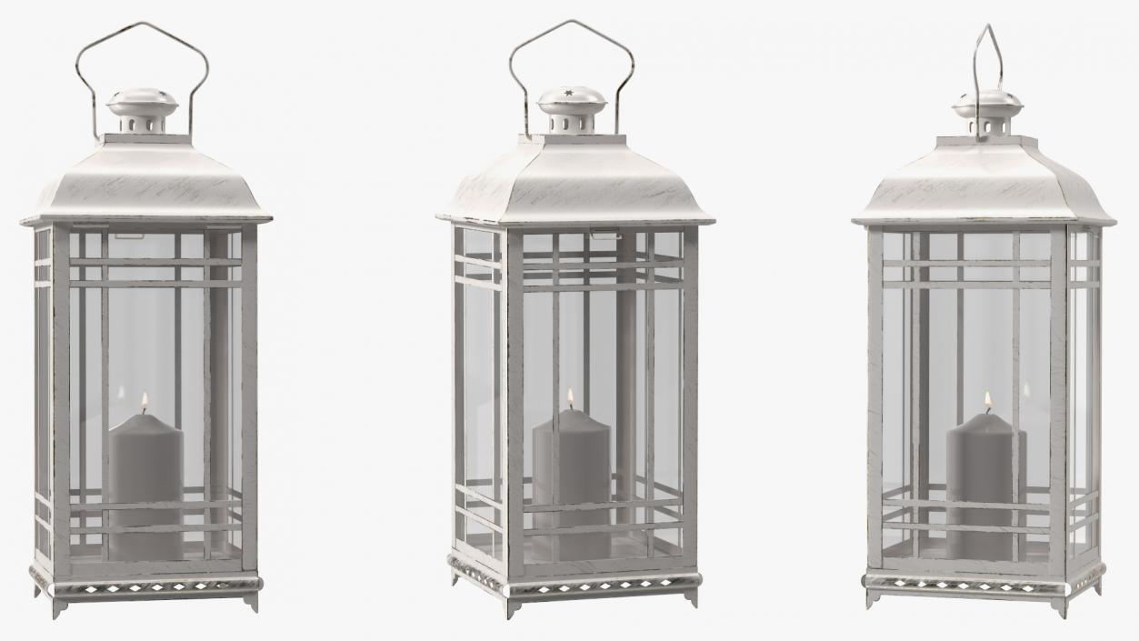 Lantern With Candle 3D model