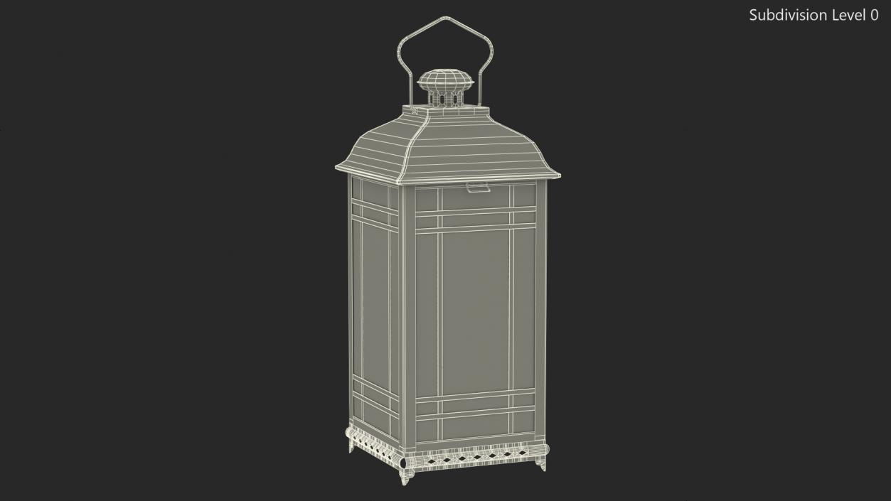 Lantern With Candle 3D model