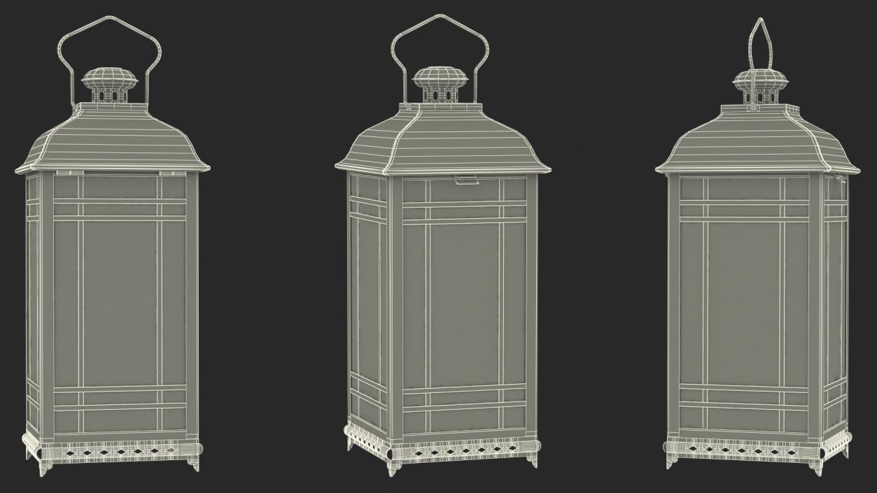 Lantern With Candle 3D model