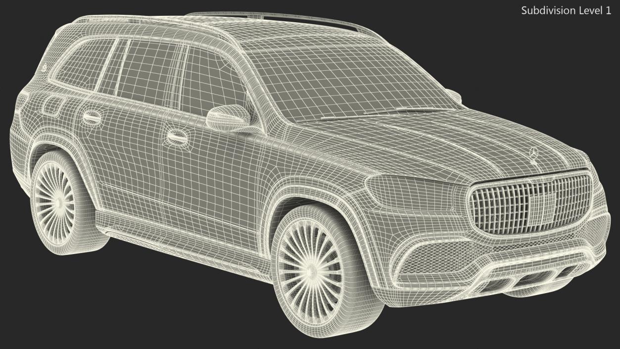 Maybach GLS 600 Red 3D model