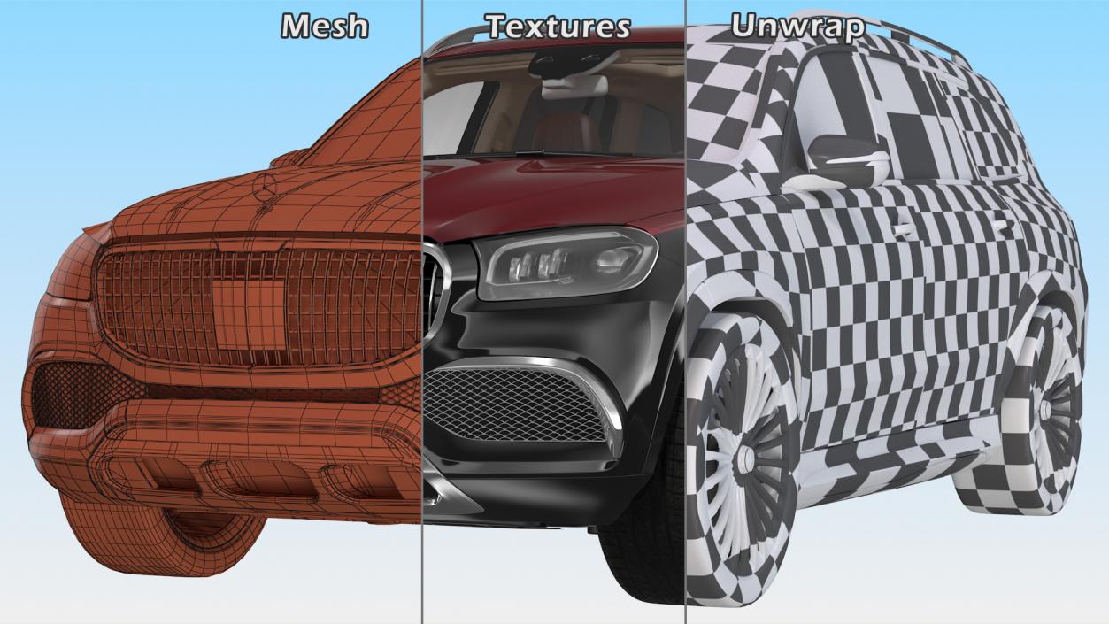 Maybach GLS 600 Red 3D model