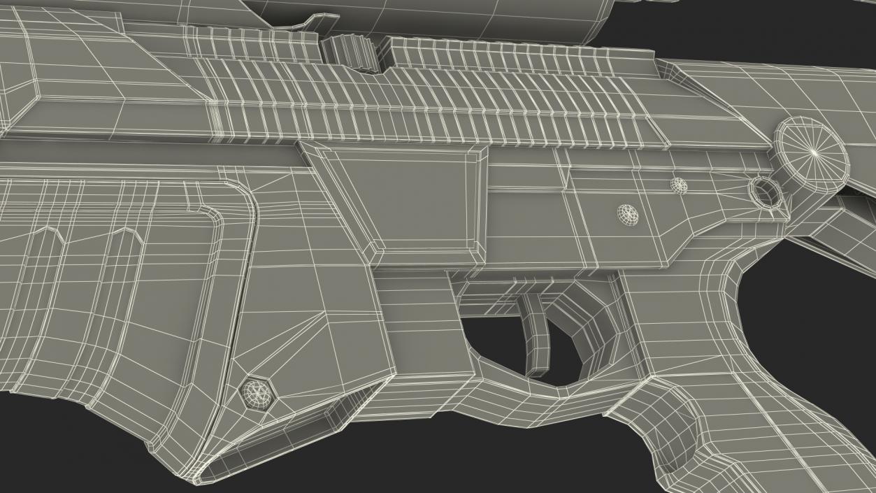 3D Futuristic Flamethrower model