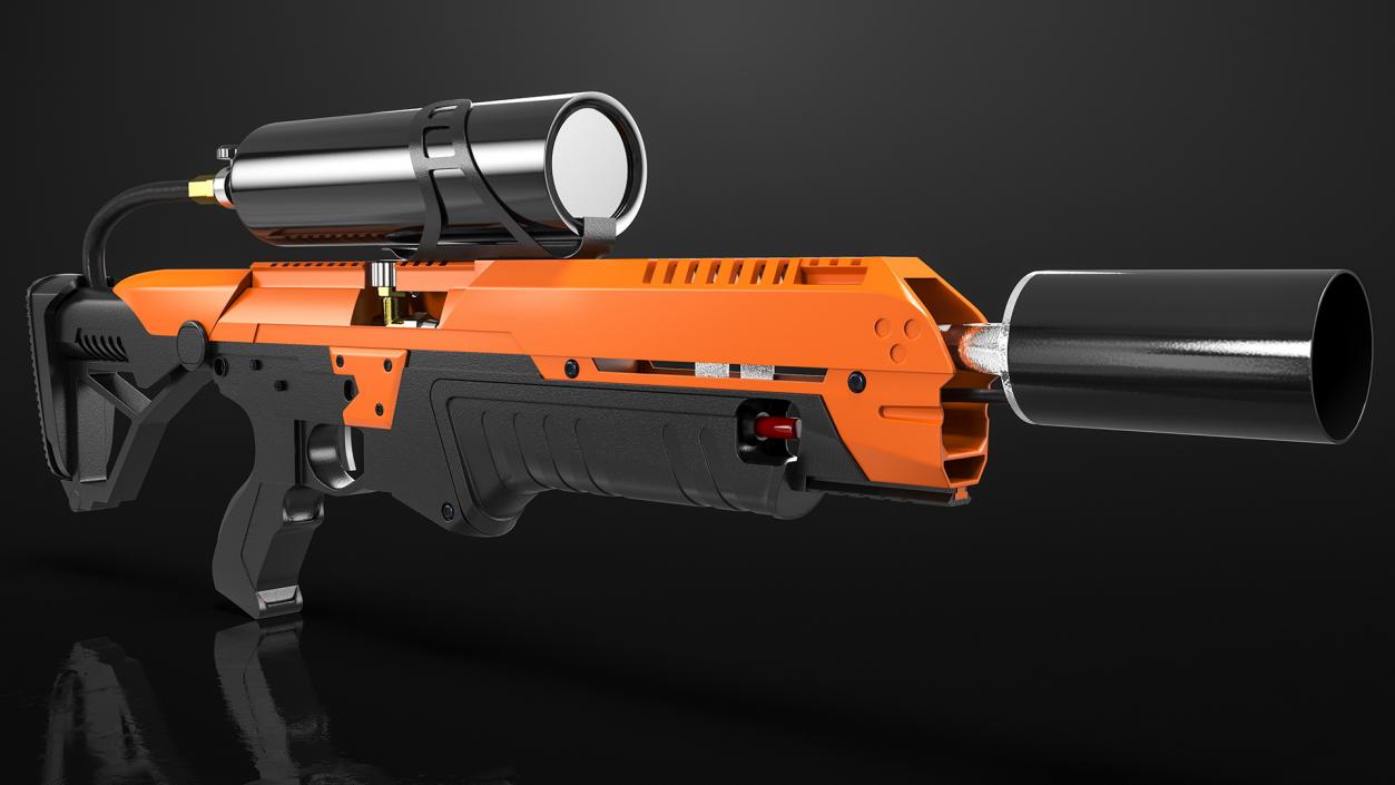 3D Futuristic Flamethrower model