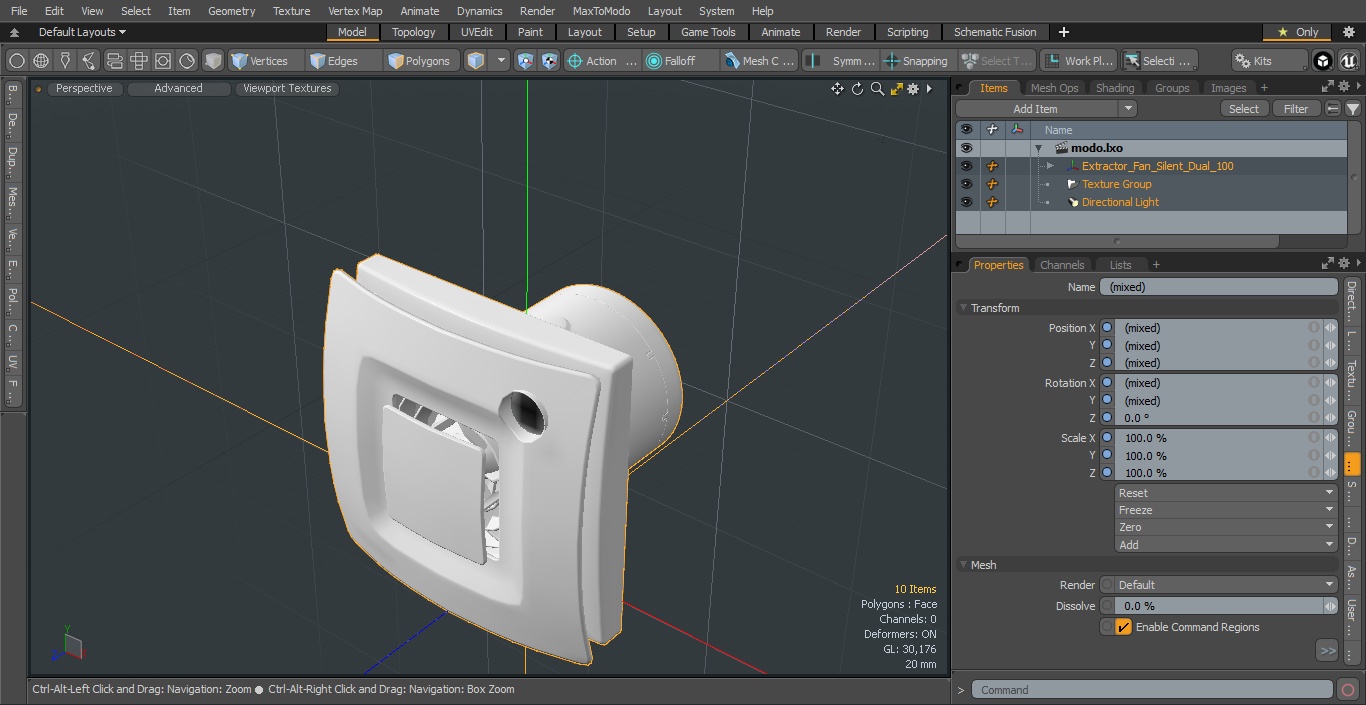 Extractor Fan Silent Dual 100 3D model