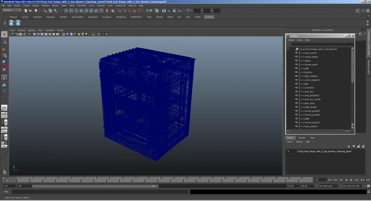 3D Dual Fuel Range Generic model