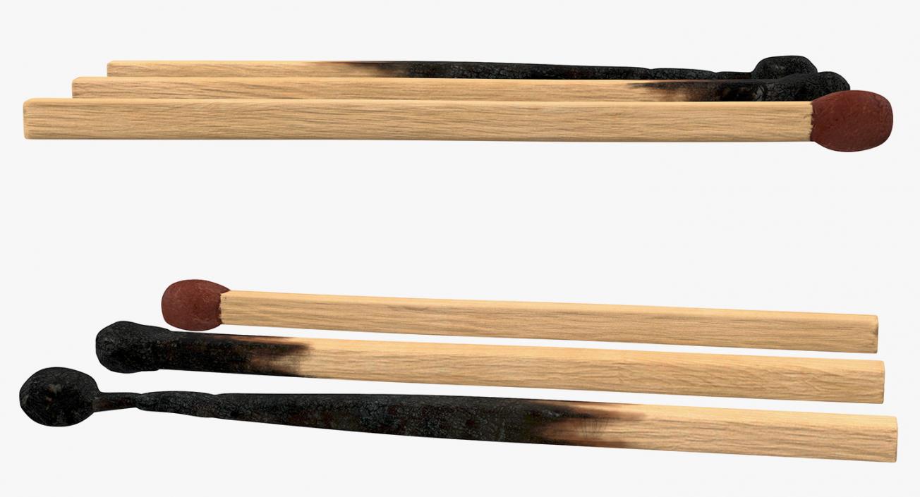 Wooden Match Sticks 3D model