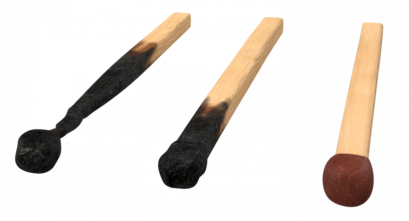 Wooden Match Sticks 3D model