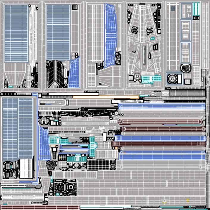 Carton Box Packing Machine Blue Rigged for Cinema 4D 3D