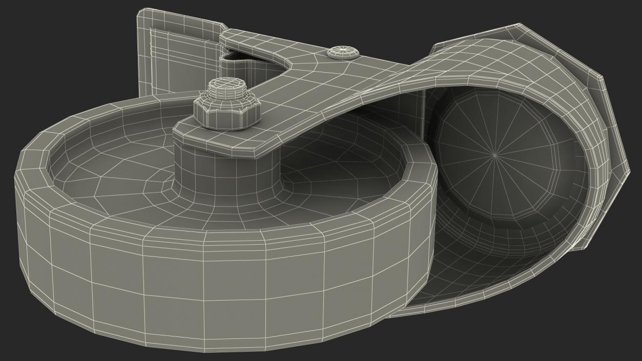 3D Swivel Threaded Stem Caster with Brake model