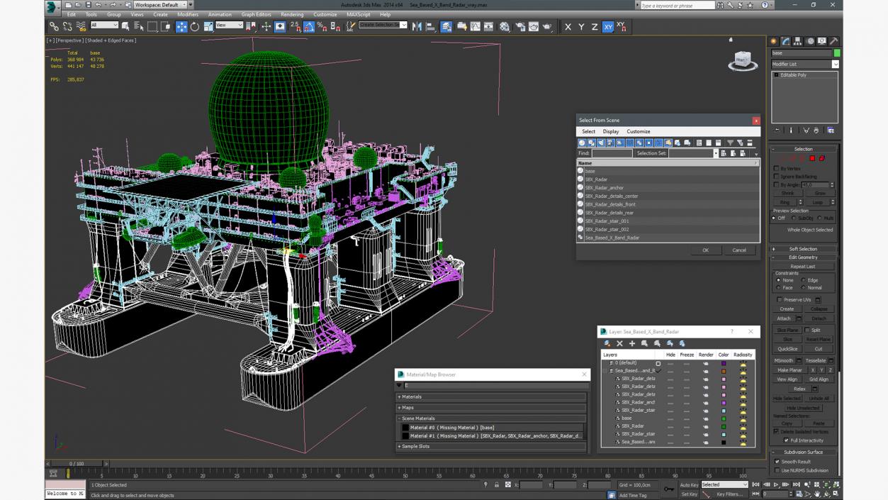 Sea Based X Band Radar 3D