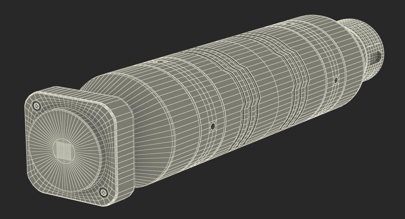 3D model Anodized Ram Hydraulic Cylinder 2 Sci-Fi