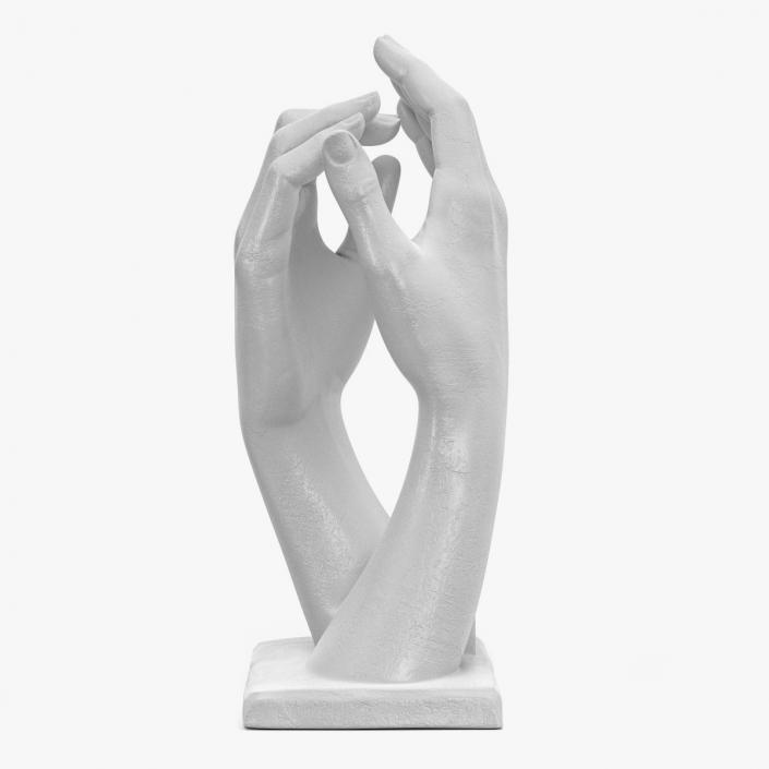 3D Hands Sculpture White