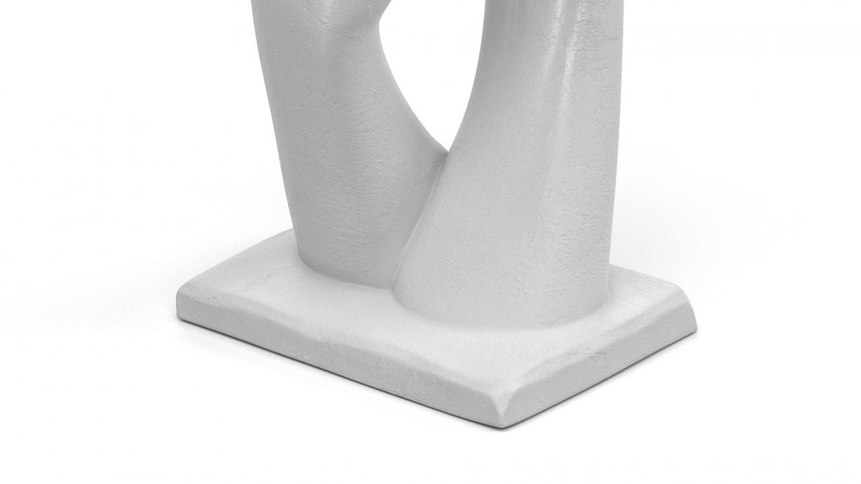 3D Hands Sculpture White