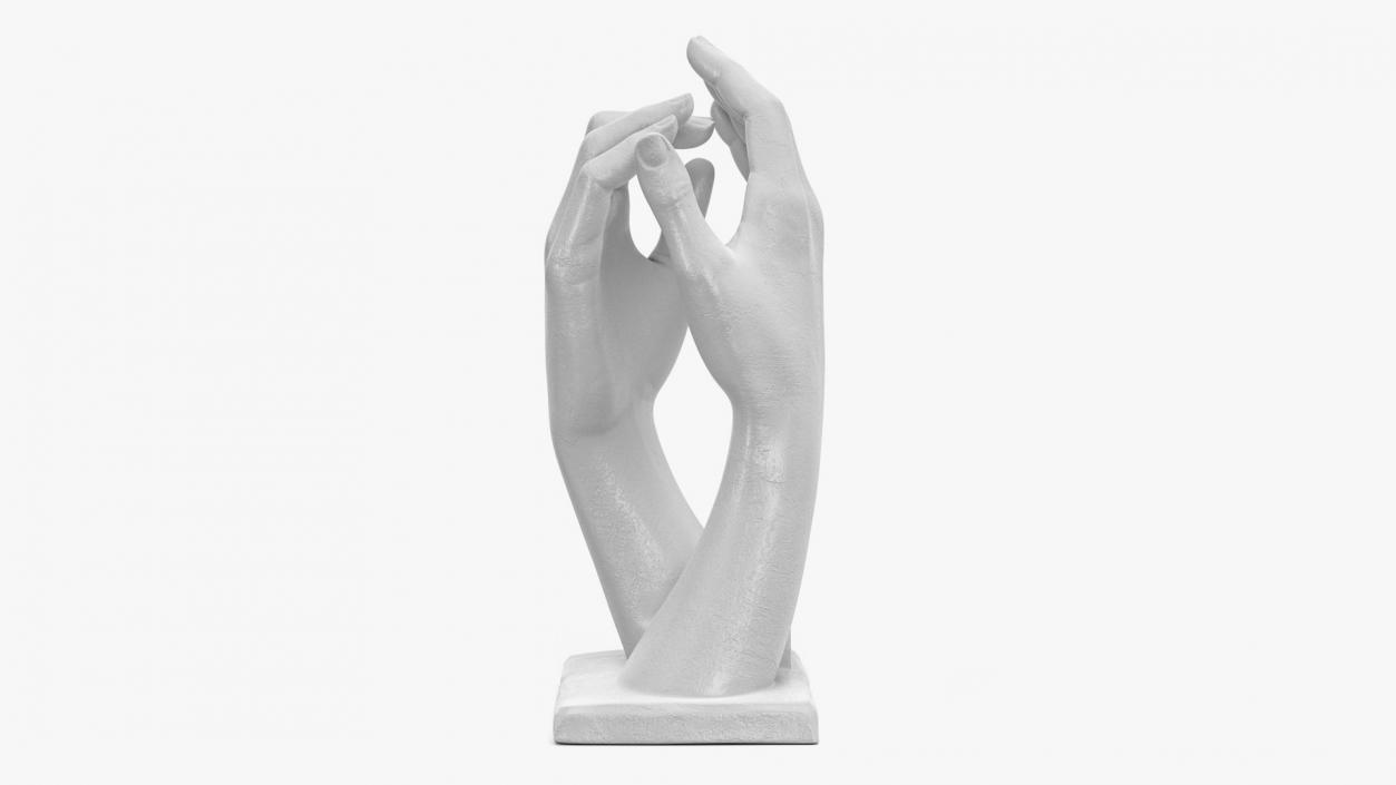 3D Hands Sculpture White