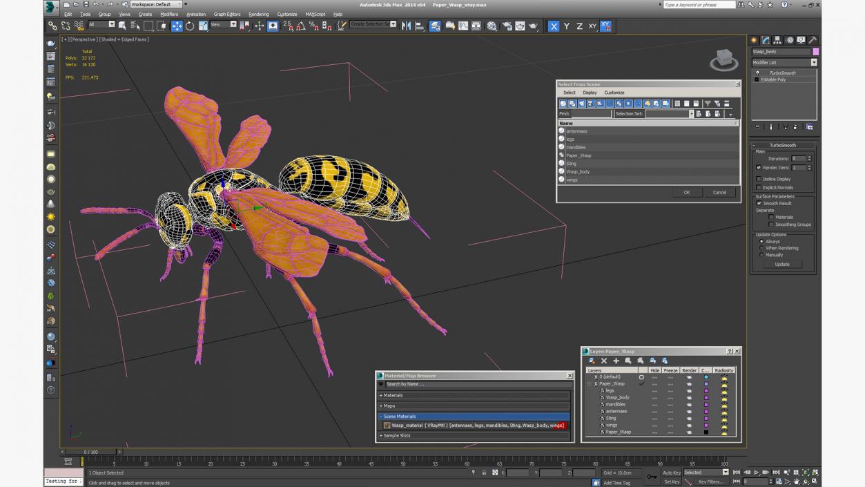 3D model Paper Wasp