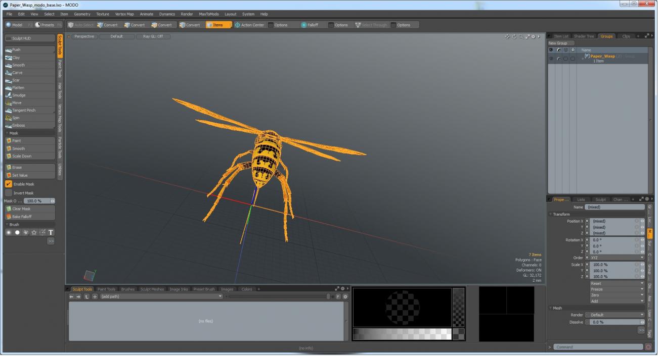 3D model Paper Wasp