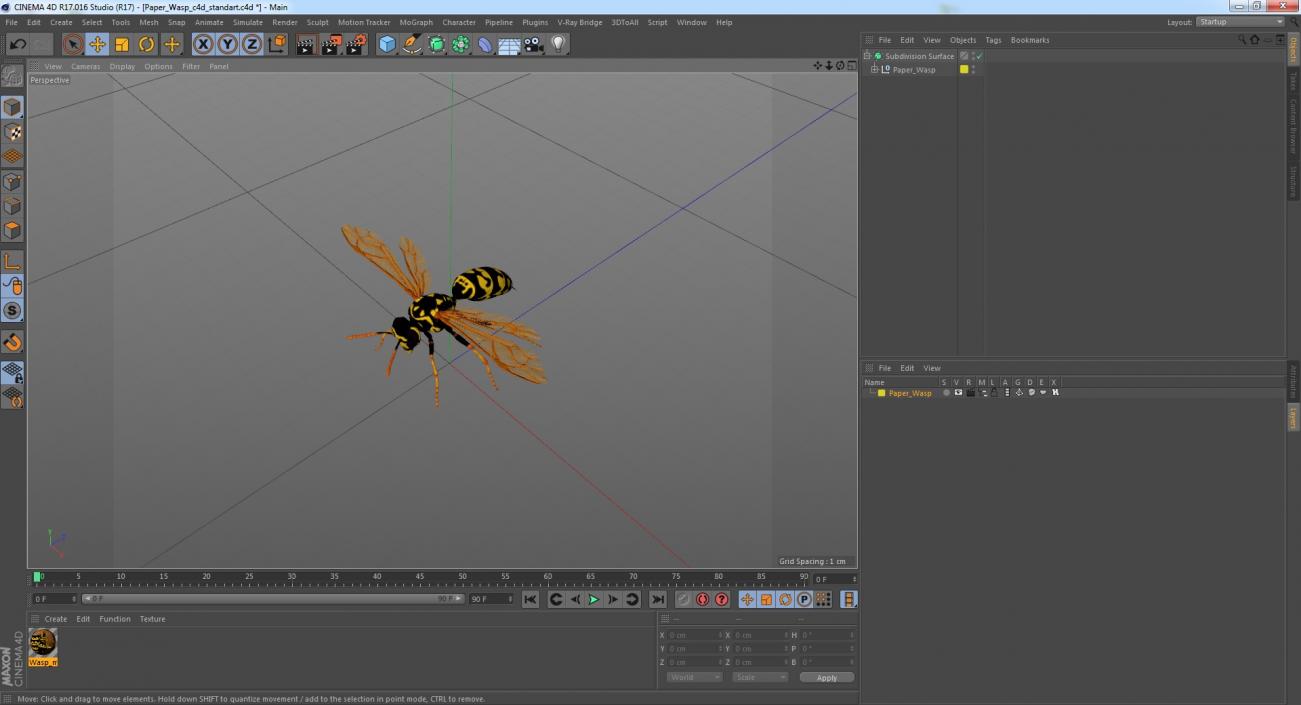 3D model Paper Wasp