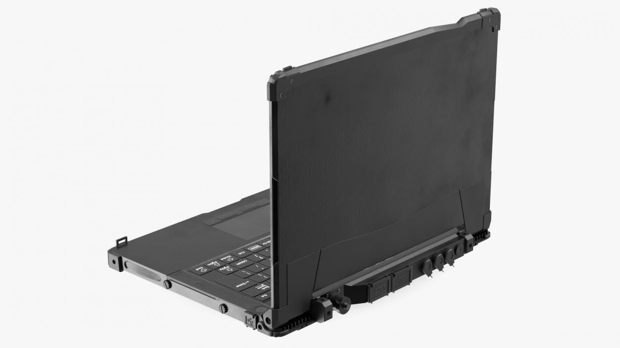 Shockproof Laptop Black Metal 3D model