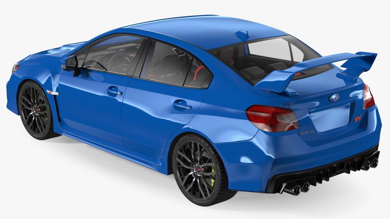 3D model Subaru WRX STI 2021 Sedan Blue