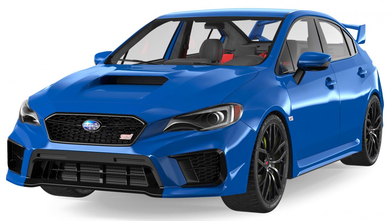 3D model Subaru WRX STI 2021 Sedan Blue