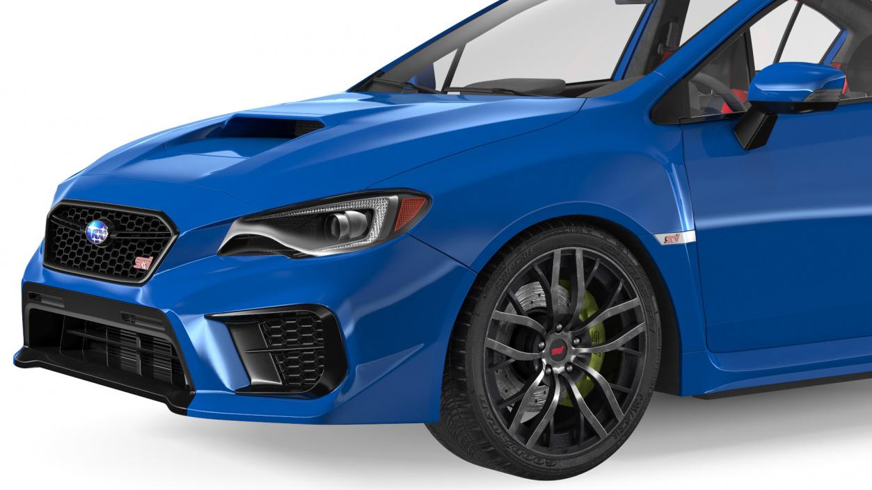 3D model Subaru WRX STI 2021 Sedan Blue