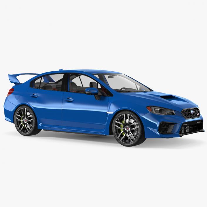 3D model Subaru WRX STI 2021 Sedan Blue