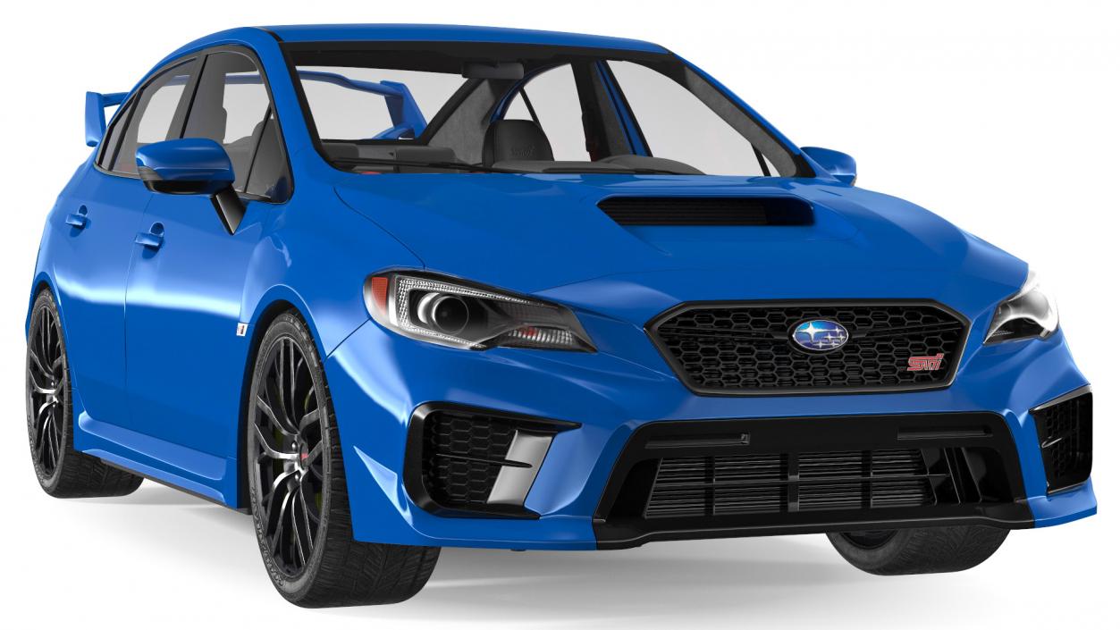 3D model Subaru WRX STI 2021 Sedan Blue