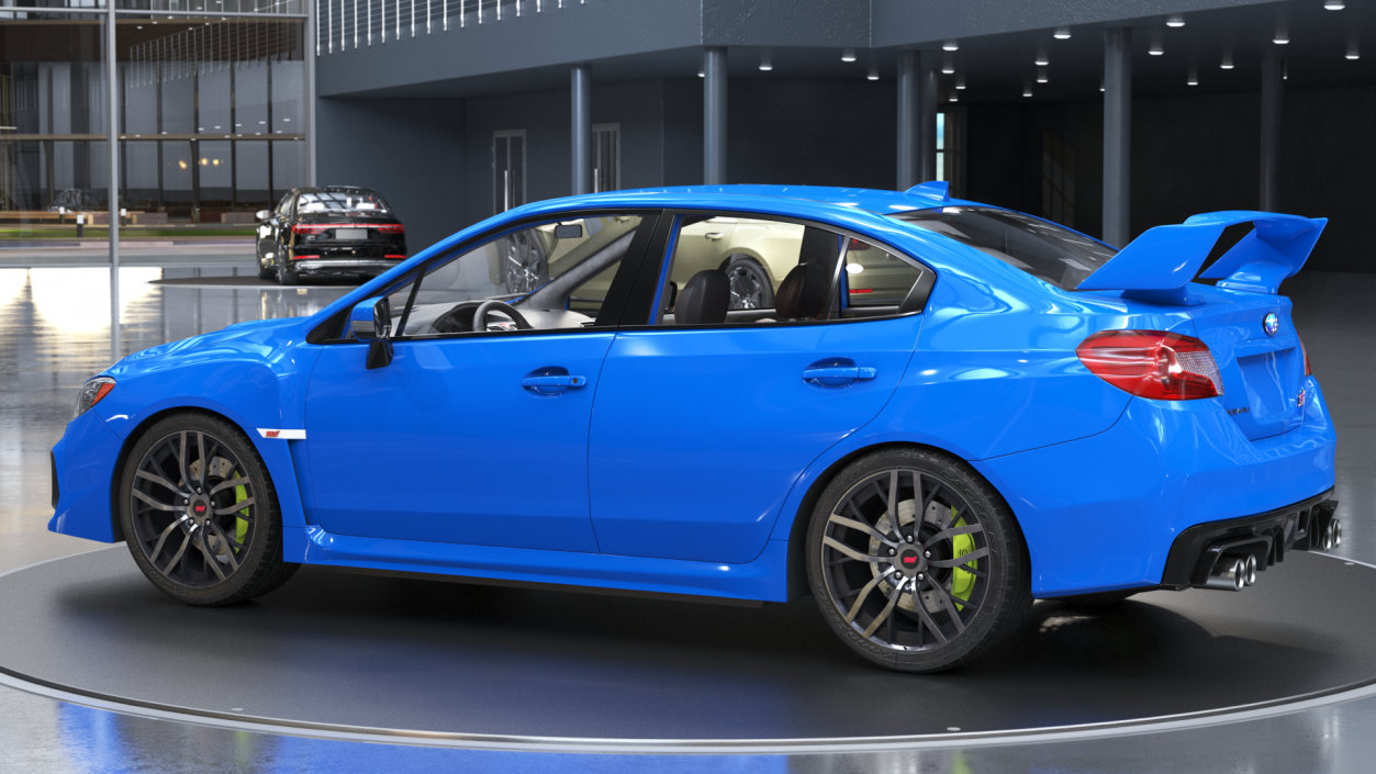 3D model Subaru WRX STI 2021 Sedan Blue