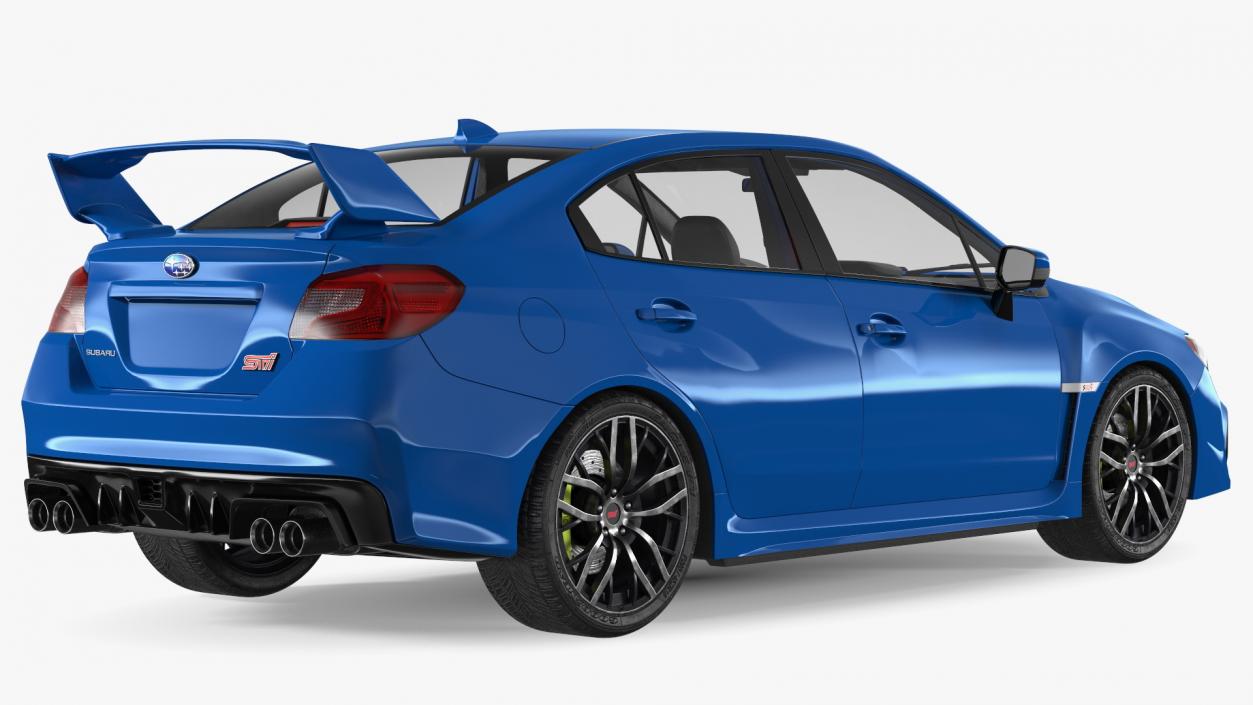 3D model Subaru WRX STI 2021 Sedan Blue