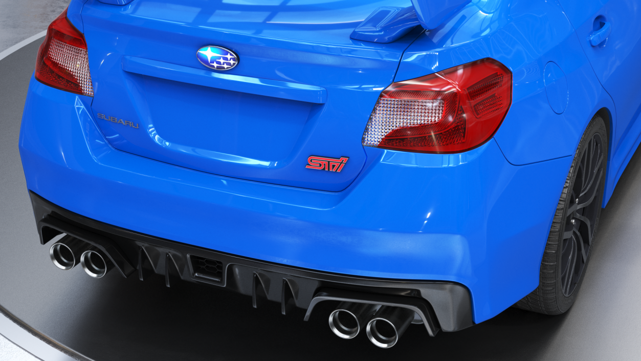 3D model Subaru WRX STI 2021 Sedan Blue