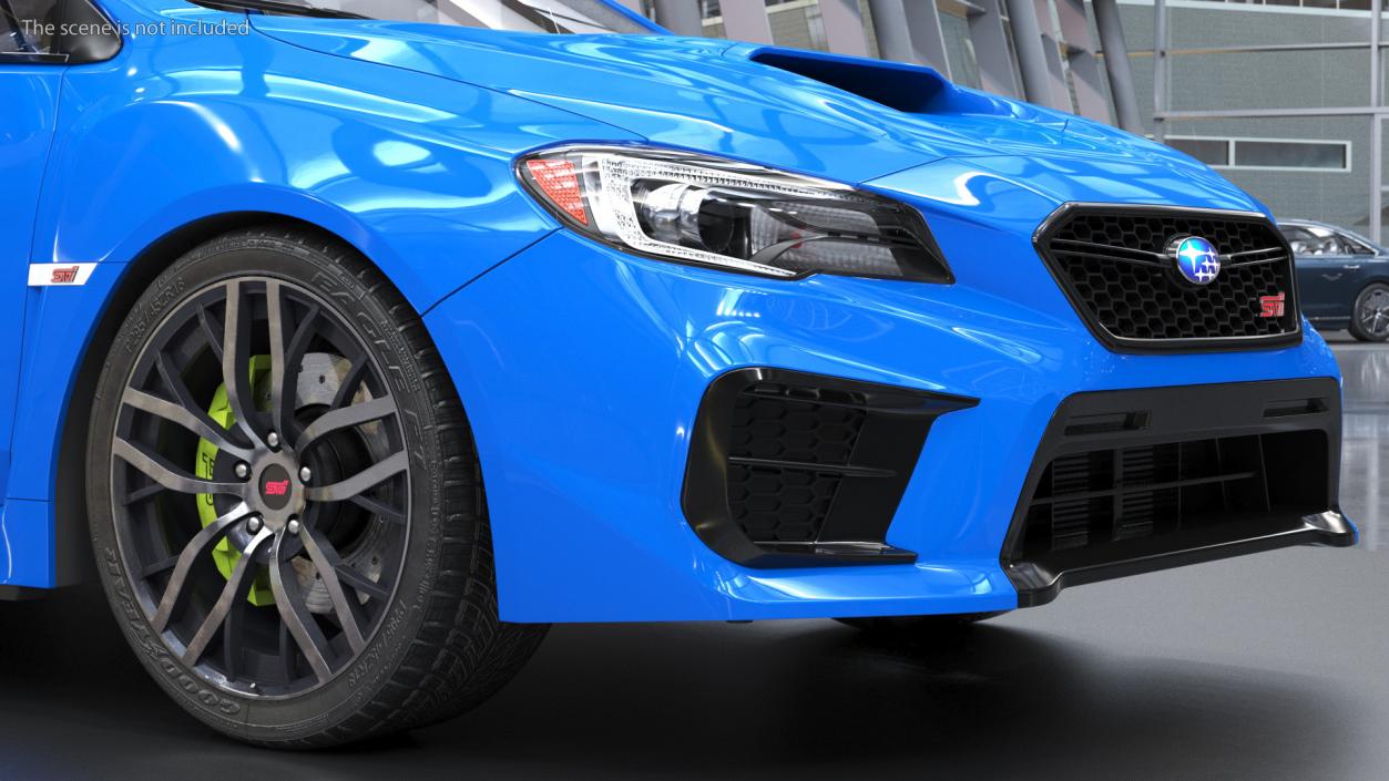 3D model Subaru WRX STI 2021 Sedan Blue