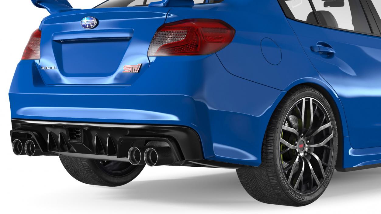 3D model Subaru WRX STI 2021 Sedan Blue