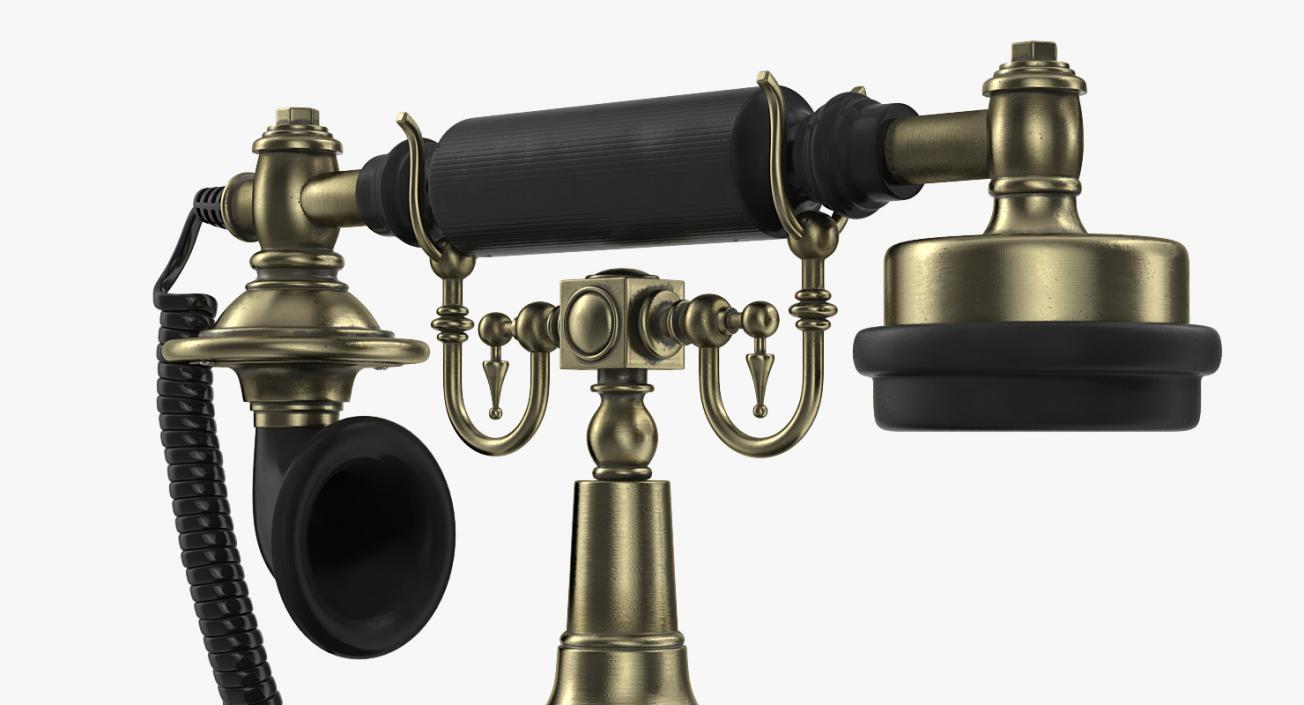 3D model Vintage Antique Telephone