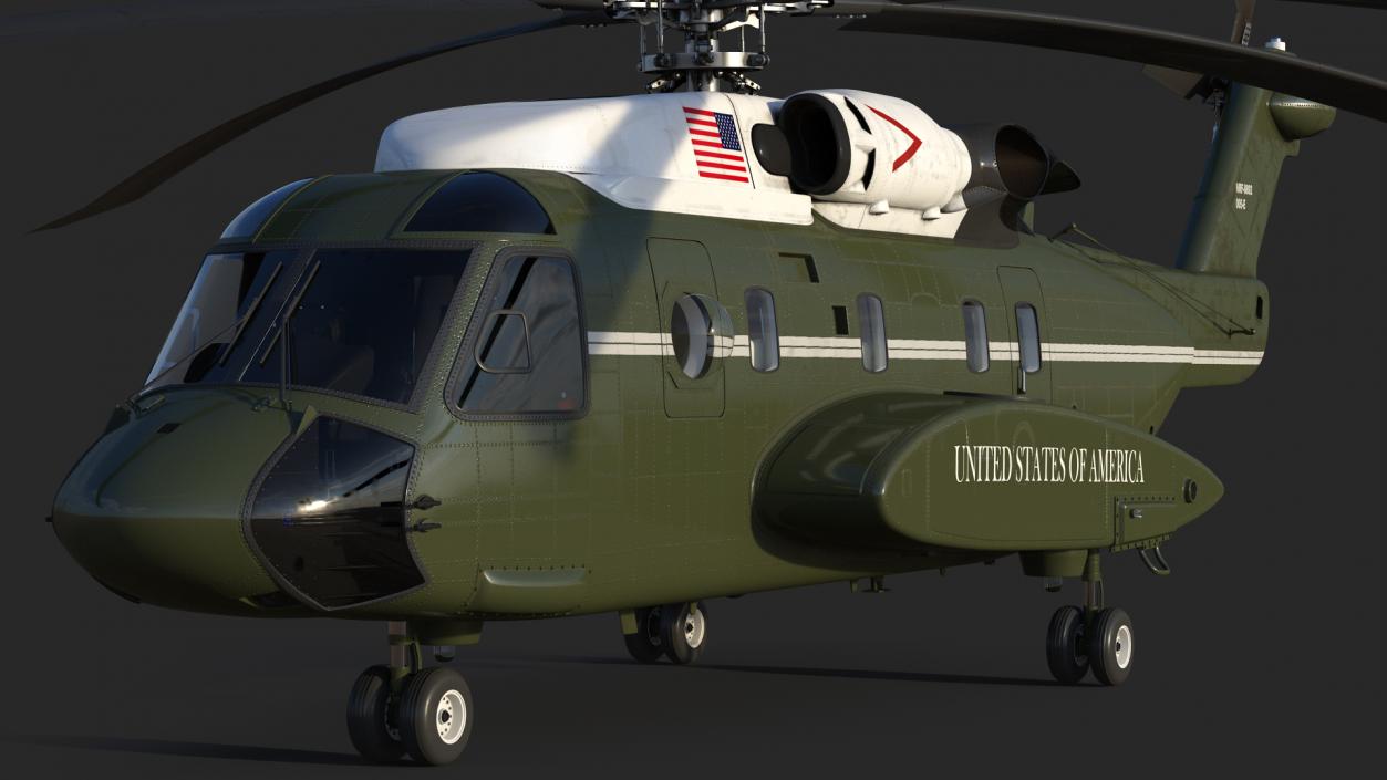 Sikorsky VH-92 Marine One Rigged 3D