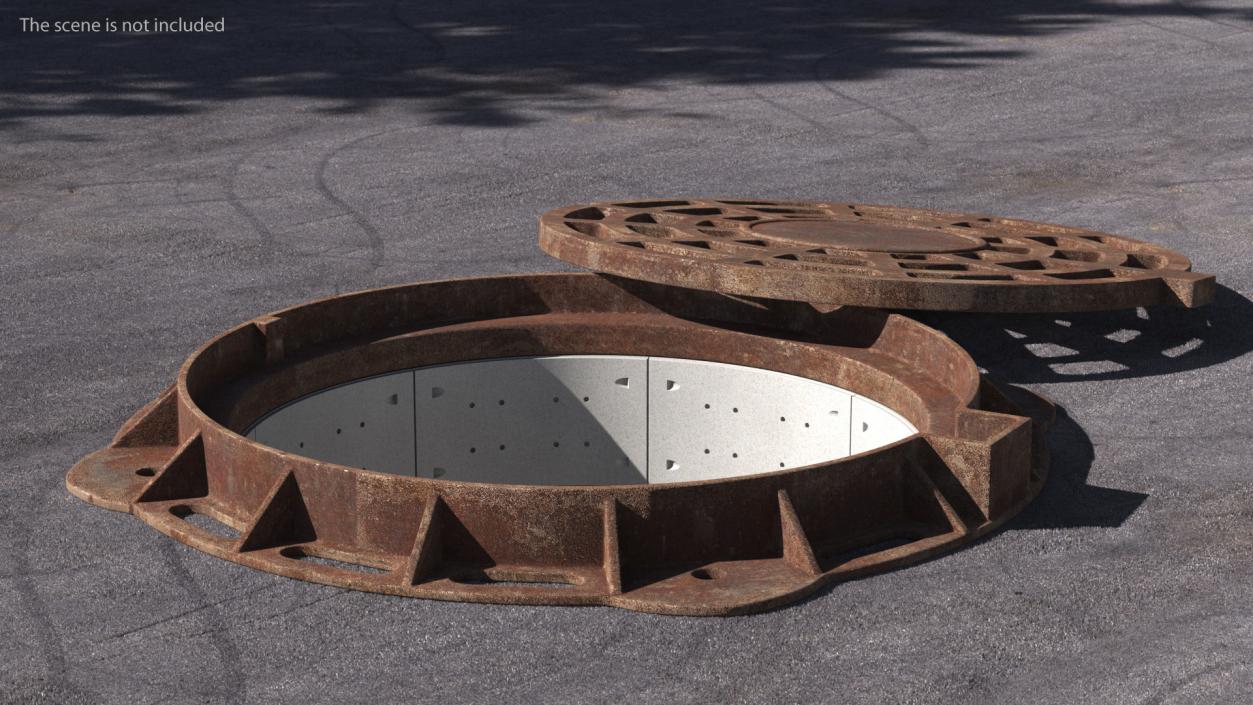 Rusty Stormwater Street Drain 3D model