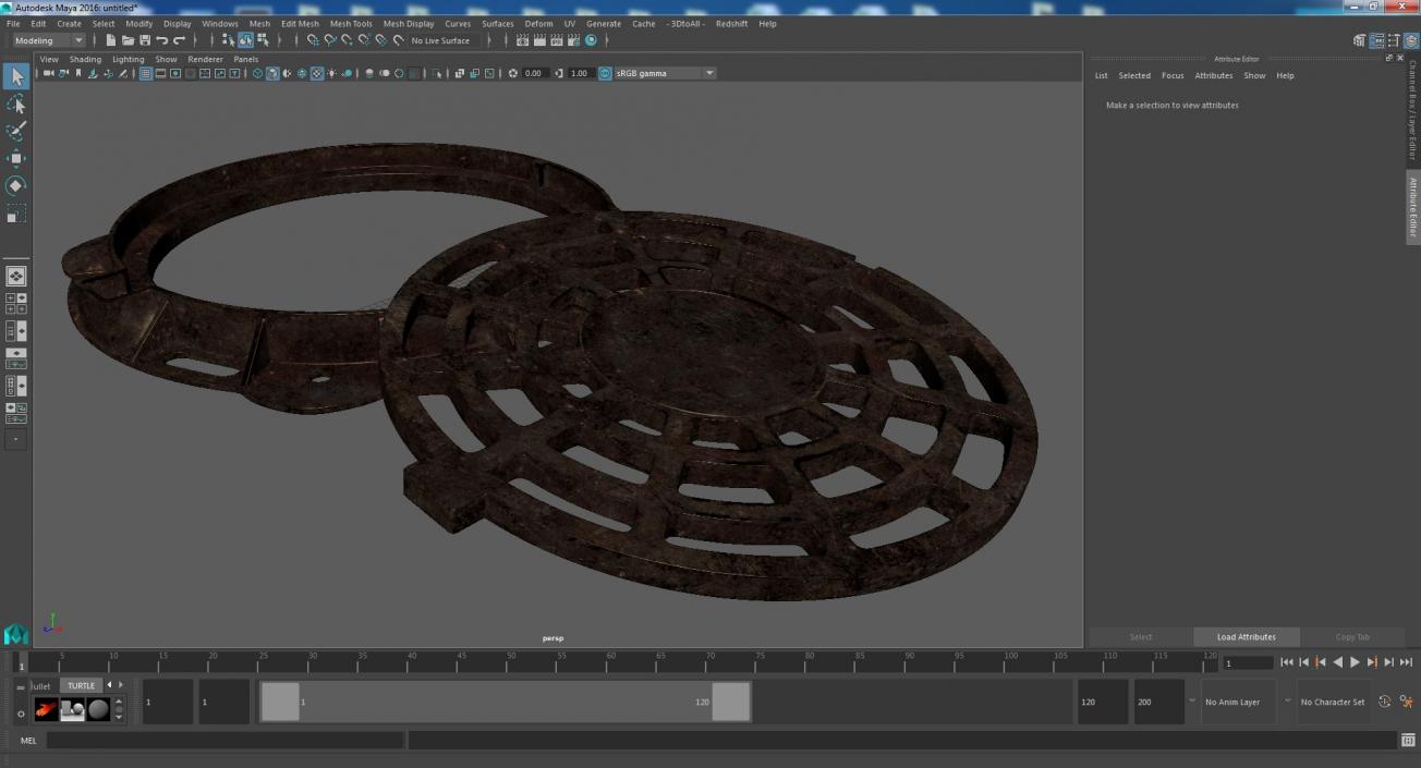 Rusty Stormwater Street Drain 3D model