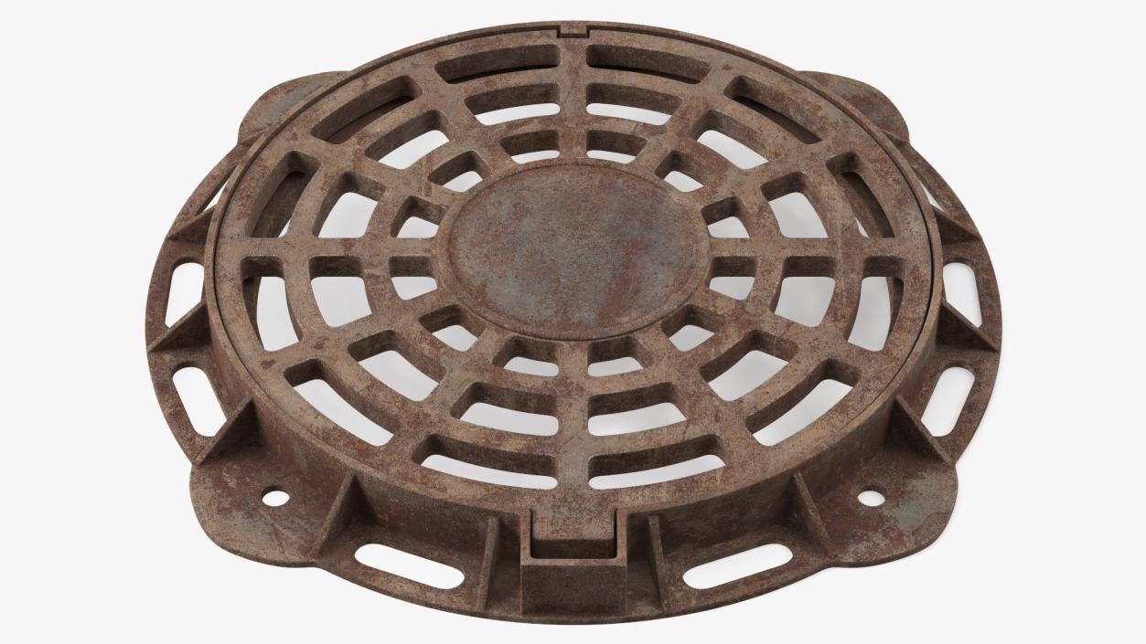 Rusty Stormwater Street Drain 3D model