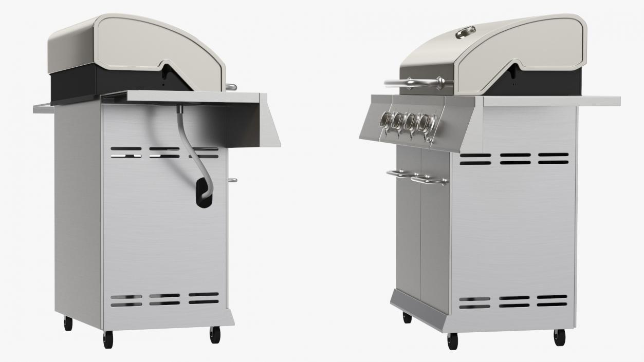 3D Stainless Steel Propane Gas Grill model