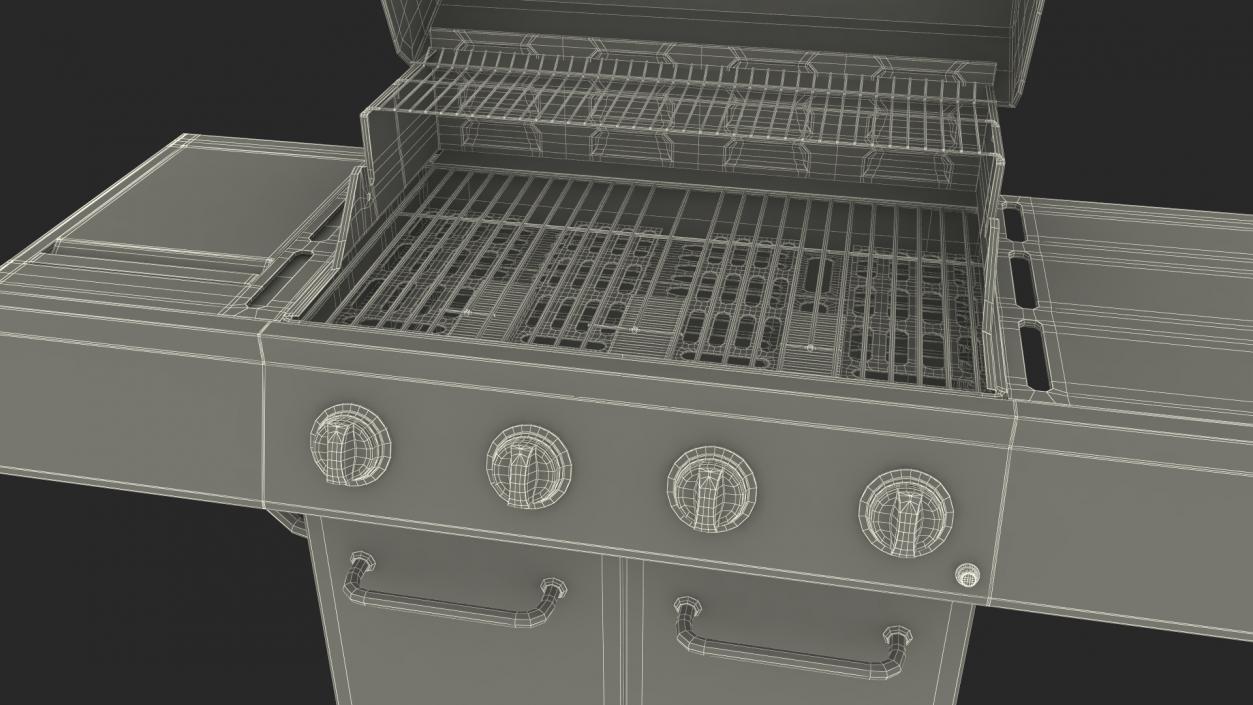 3D Stainless Steel Propane Gas Grill model