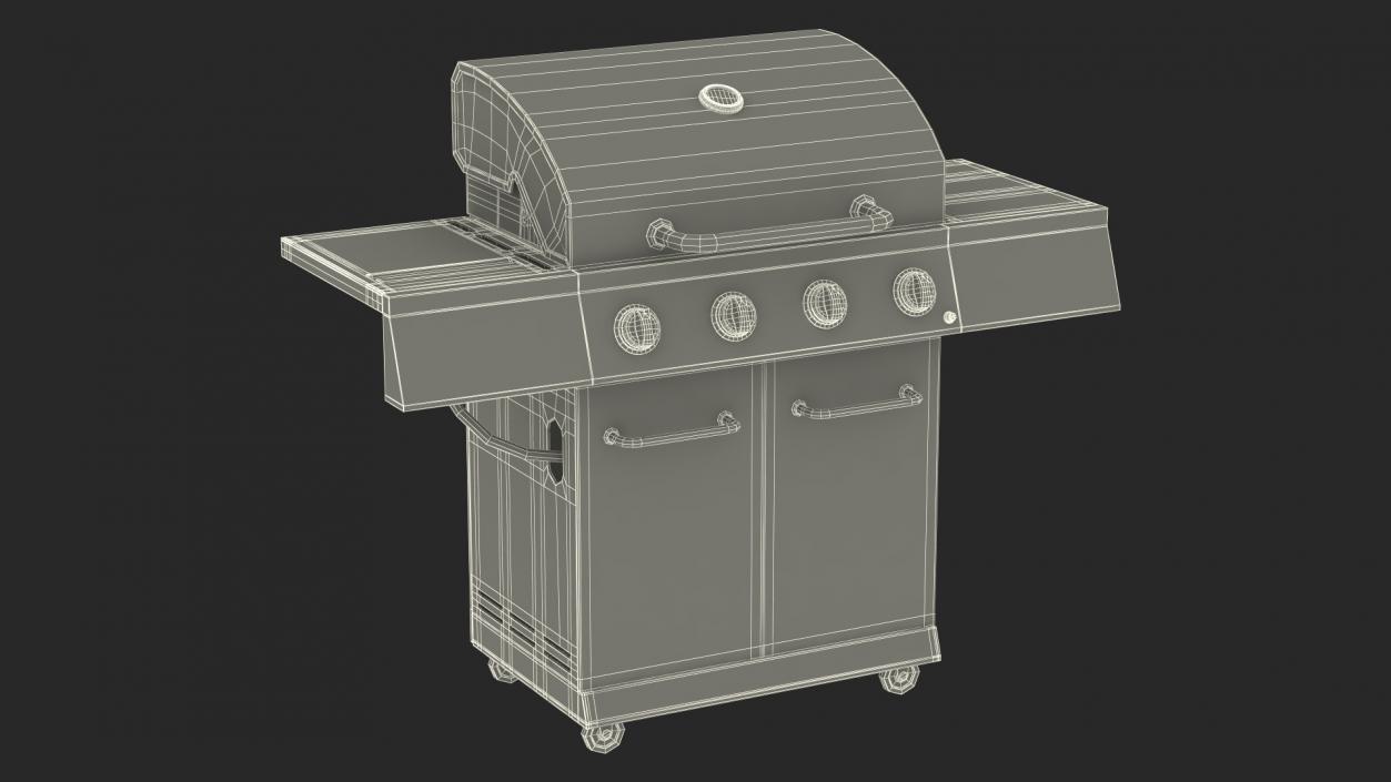 3D Stainless Steel Propane Gas Grill model