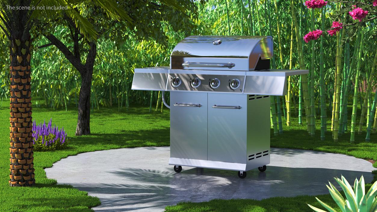 3D Stainless Steel Propane Gas Grill model